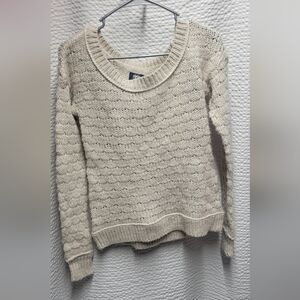 American Eagle Outfitters Textured Cream Sweater
